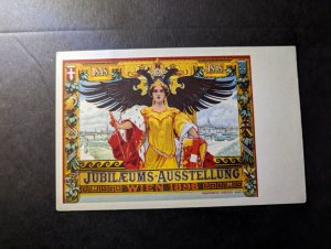 1898 Mint Vienna Austria 50th Anniversary Exhibition Postcard