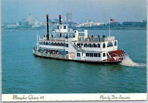 VINTAGE POSTCARD CONTINENTAL SIZE THE MEMPHIS QUEEN III ON THE MISSISSIPPI RIVER