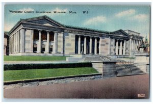 1946 Worcester County Court House Worcester Massachusetts MA Vintage Postcard 