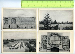 260521 Leningrad Piskarevskoe Serafimovskoe memorial cemeteries set 15 pcs 1968