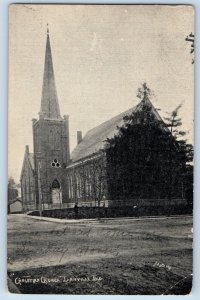 Danville Indiana IN Postcard Christian Church Exterior Roadside 1910 Antique