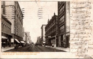 Iowa Des Moines Walnut Street Looking East From Eighth 1906