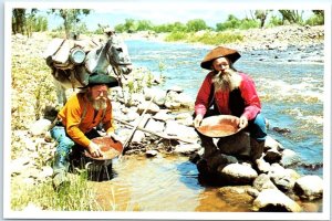 Postcard - Panning Gold - California