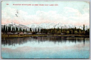 Salt Lake City Utah 1907 Postcard Wasatch Mountains