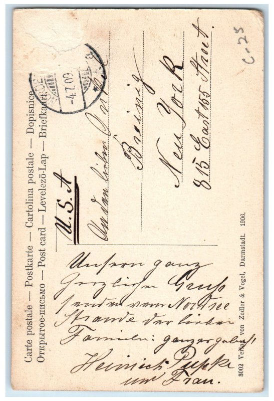 1909 Cigarren View Partie Am Kurhaus Norderney Germany Posted Antique Postcard