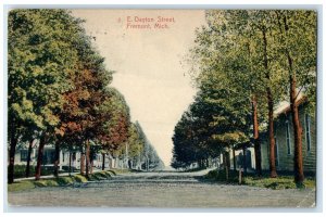 1909 Dayton Street Road Exterior View Fremont Michigan Vintage Antique Postcard
