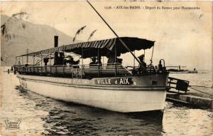 CPA AIX-les-BAINS Départ du Bateau pour HAUTECOMBE (681873)