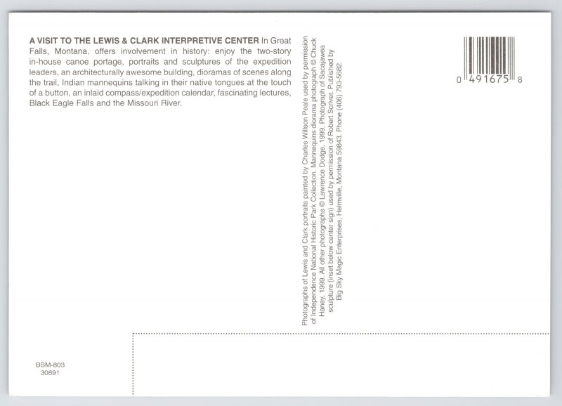 State View~Great Falls MT~Lewis & Clark Interpretive Ctr~Multi-Vw~Continental PC