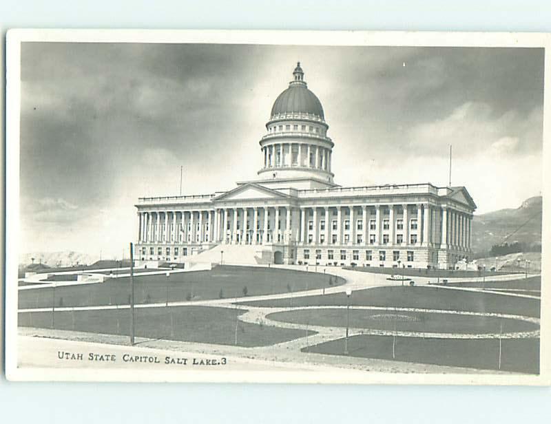 pre-1950 rppc STATE CAPITOL BUILDING Salt Lake City Utah UT Postcard j5839