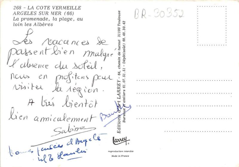 BR30352 Argeles sur mer la promenade France