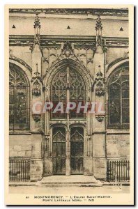 Old Postcard Montmorency The Church Saint Martin Porte North Side