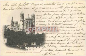 Old Postcard apse of the Basilica of Our Lady of Fourviere (map 1900)