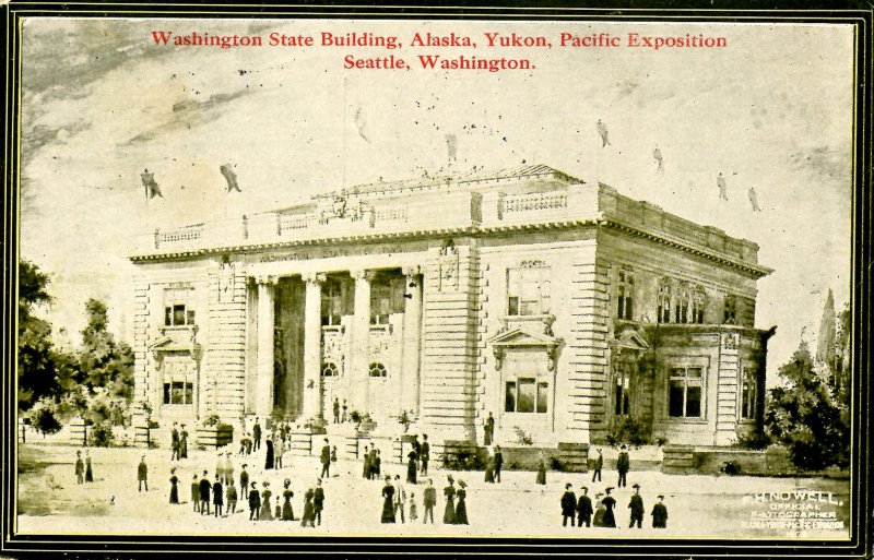 WA - Seattle. 1909 Alaska-Yukon-Pacific Expo. Washington State Bldg