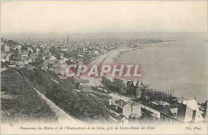 Old Postcard Panorama of Le Havre and the Mouth of the Seine taken to Our Lad...