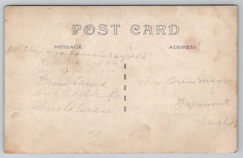 RPPC Arcadia Michigan Overholt Family Sisters Edith & Laura / Mayo  Postcard H28