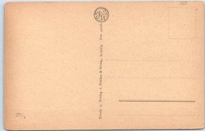 c1905 Erfurt Germany Am Karthauserufer Gera River Postcard Bridge Architecture