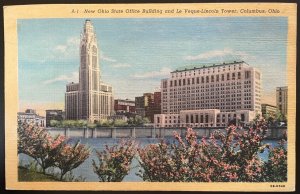 Vintage Postcard 1945 State Office Building, Le Veque Tower, Columbus, Ohio (OH)