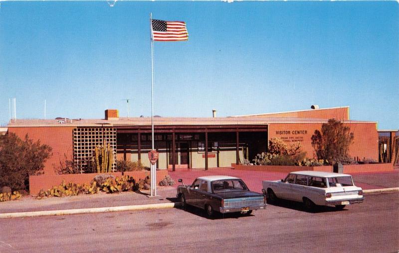 AJO ARIZONA VISITOR CENTER ORGAN PIPE CACTUS NATIONAL MONUMENT POSTCARD c1960s