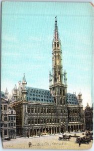 Postcard -  Town Hall - Brussels, Belgium 