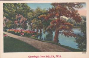 Wisconsin Greetings From Delta 1950