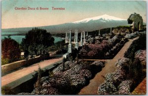 Giardino Duca Di Bronte Taormina Sicily Italy Landscaped Garden Postcard