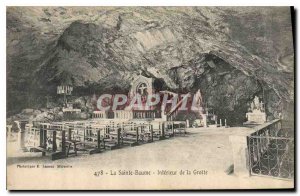 Old Postcard La Sainte Baume Cave Interior