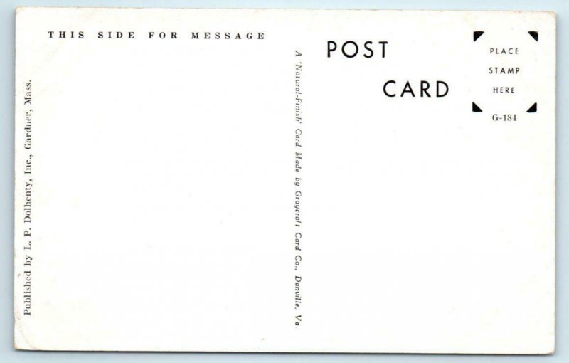 GARDNER, Massachusetts MA ~ GARDNER CITY HALL  Worcester County Postcard