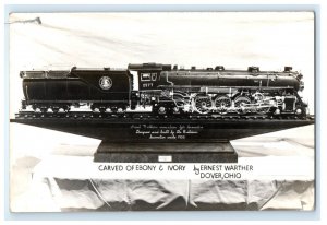 Ernest Warther Dover OH Ohio Locomotive Model Real Photo RPPC Postcard (FJ14)