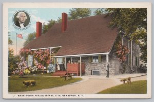 Washington Headquarters In 1776~Newburgh NY~Garden Covered Home~Vintage Postcard