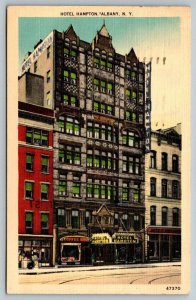 Hotel Hampton  Albany  New York  Postcard  1944