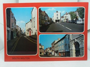 Vintage Postcard Multiview South Molton Devon Brooks Wine & Groceries SWEB