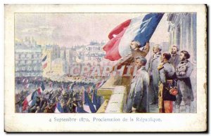 Old Postcard September 4, 1870 Proclamation of the Republic