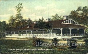 Dancing Pavilion, Island Park - Easton, Pennsylvania PA Postcard