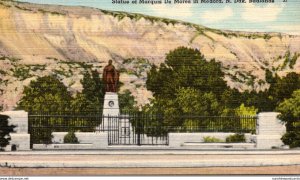 North Dakota Badlands Medora Marquis De Mores Statue