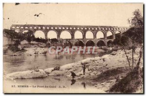 Old Postcard Nimes Pont du Gard