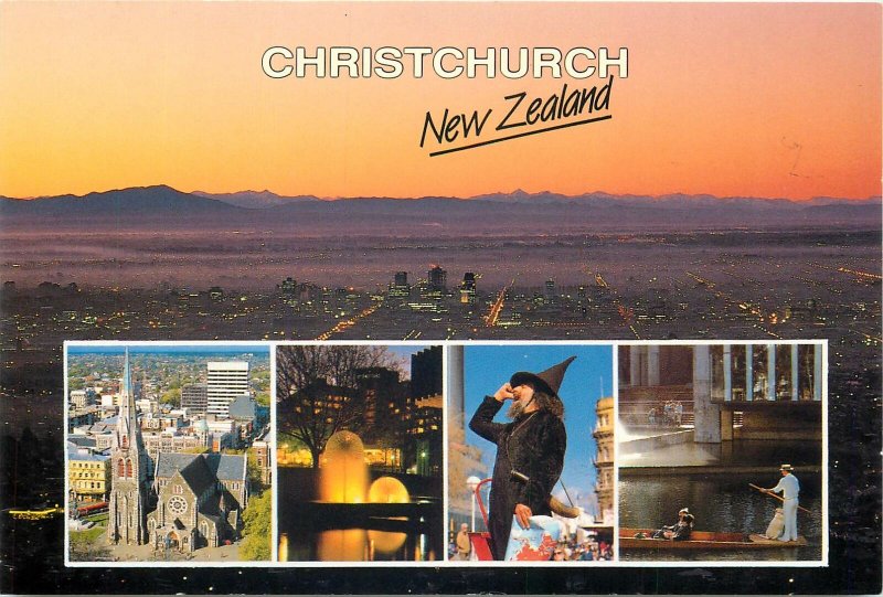 New Zealand Postcard Christchurch nocturnal cityscape & different aspects