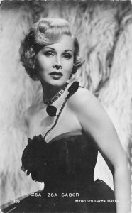 1953 MGM Movie Actress Zsa Zsa Gabor RPPC Photo Metro Goldwyn 7034