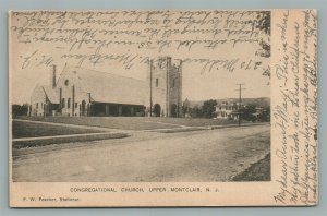 UPPER MONTCLAIR NJ CONGREGATIONAL CHURCH ANTIQUE POSTCARD