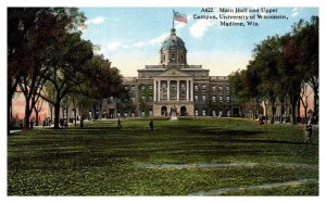 Postcard WI Madison - Main Hall and Upper Campus - University of Wisconsin