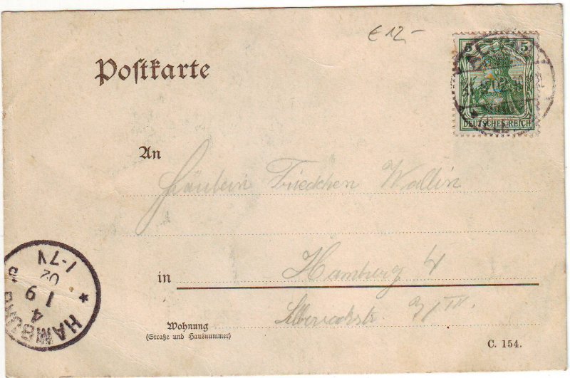 1902 German Humorous Postcard – Gruss vom Führerausflug