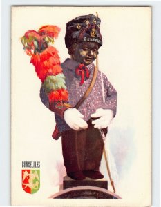 Postcard Archer, Manneken-Pis, Brussels, Belgium