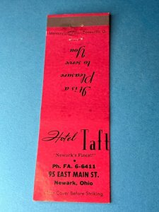 Vintage Matchbook Cover Hotel Taft Newark, Ohio MB151