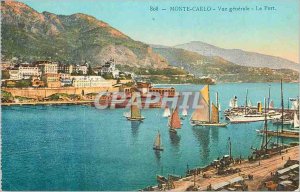 Old Postcard MONTE CARLO - View g�n�rale - The Port Boat