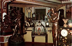 Interior Display Bronzes Clock & China Museum St Cloud Florida Postcard