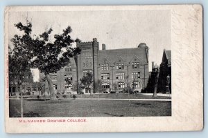 Milwaukee Wisconsin WI Postcard Milwaukee Downer College Building Exterior 1905