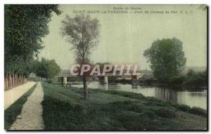 Old Postcard Saint Maur La Varenne Bridge Railway