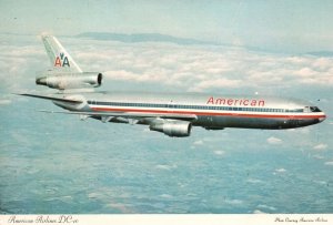 Postcard DC-10 Luxury Liner World's 1st Commercial Flight Los Angeles To Chicago