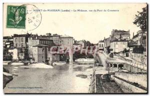 Old Postcard Mont de Marsan The midouse Trade Bridge View