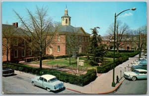 Easton Maryland 1950s Postcard Talbot County Court House Cars
