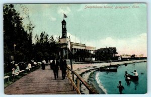 BRIDGEPORT, Connecticut CT ~ Boardwalk STEEPLECHASE ISLAND 1911  Postcard